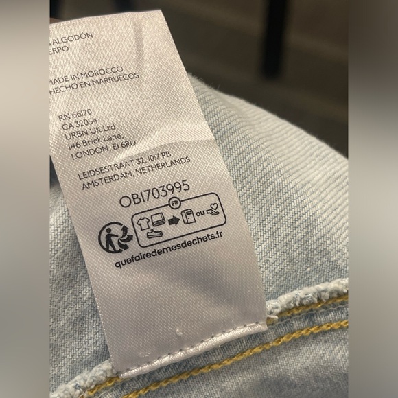 We the free free people High Roller Overall Denim Jumpsuit Size Large - Picture 10 of 10